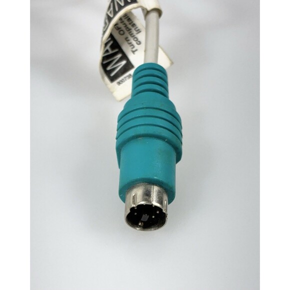 Vintage Packard Bell #MUSBJL Off-White Mechanical Ball Wired Mouse Tested - Picture 8 of 10